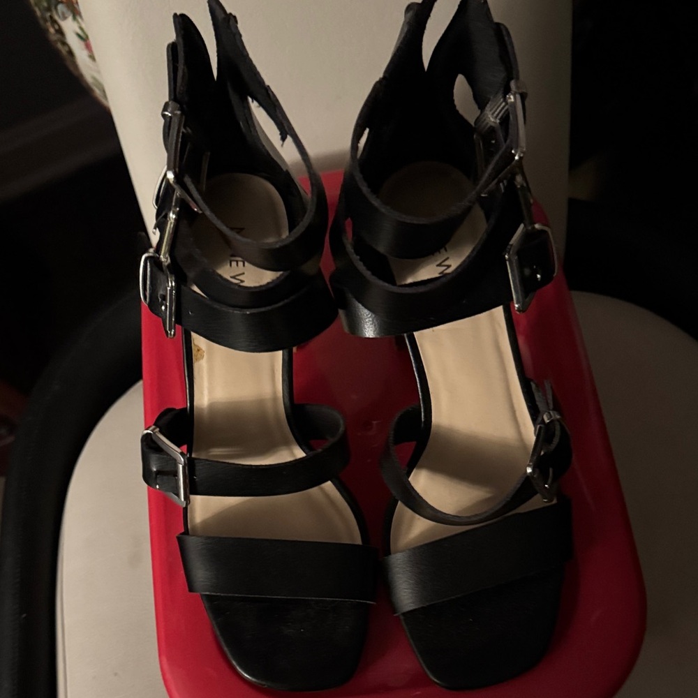 Elegant Black Strappy Sandals